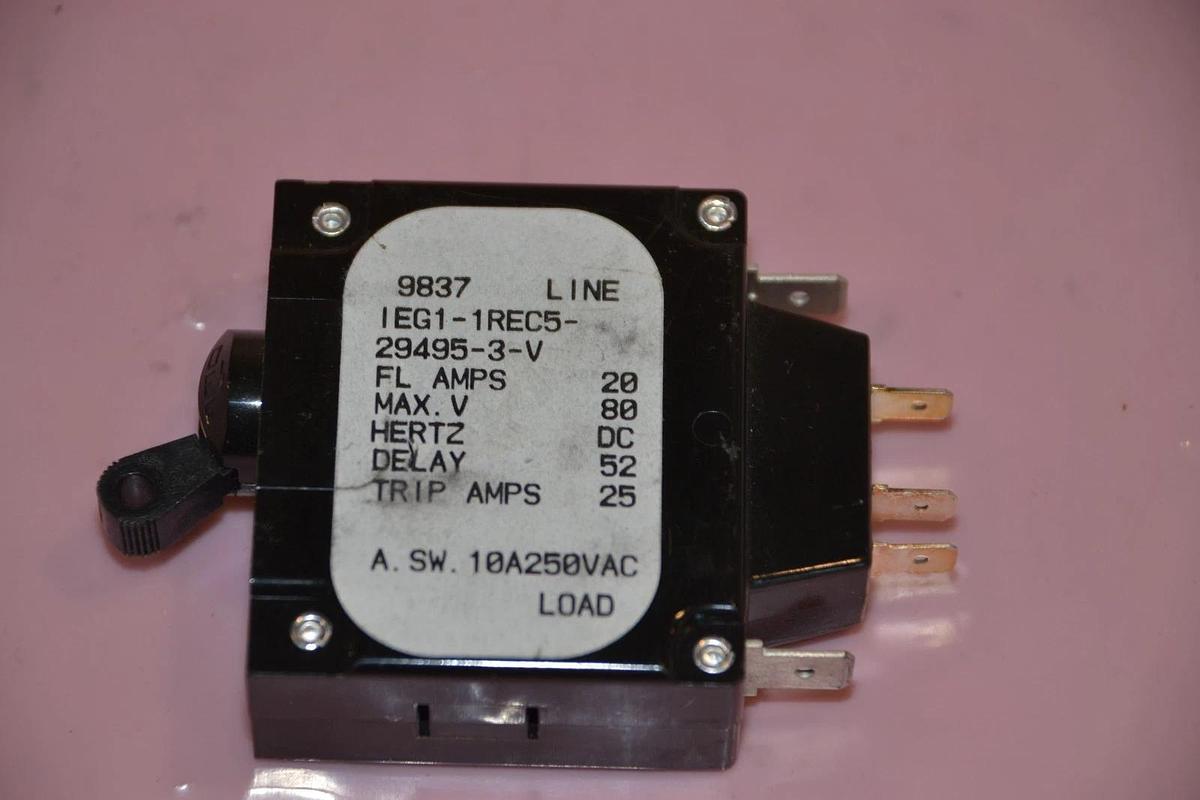 Lot of 7 AIRPAX Breaker IEG1-1REC5-29495-3-V 25A 25 amps NEW