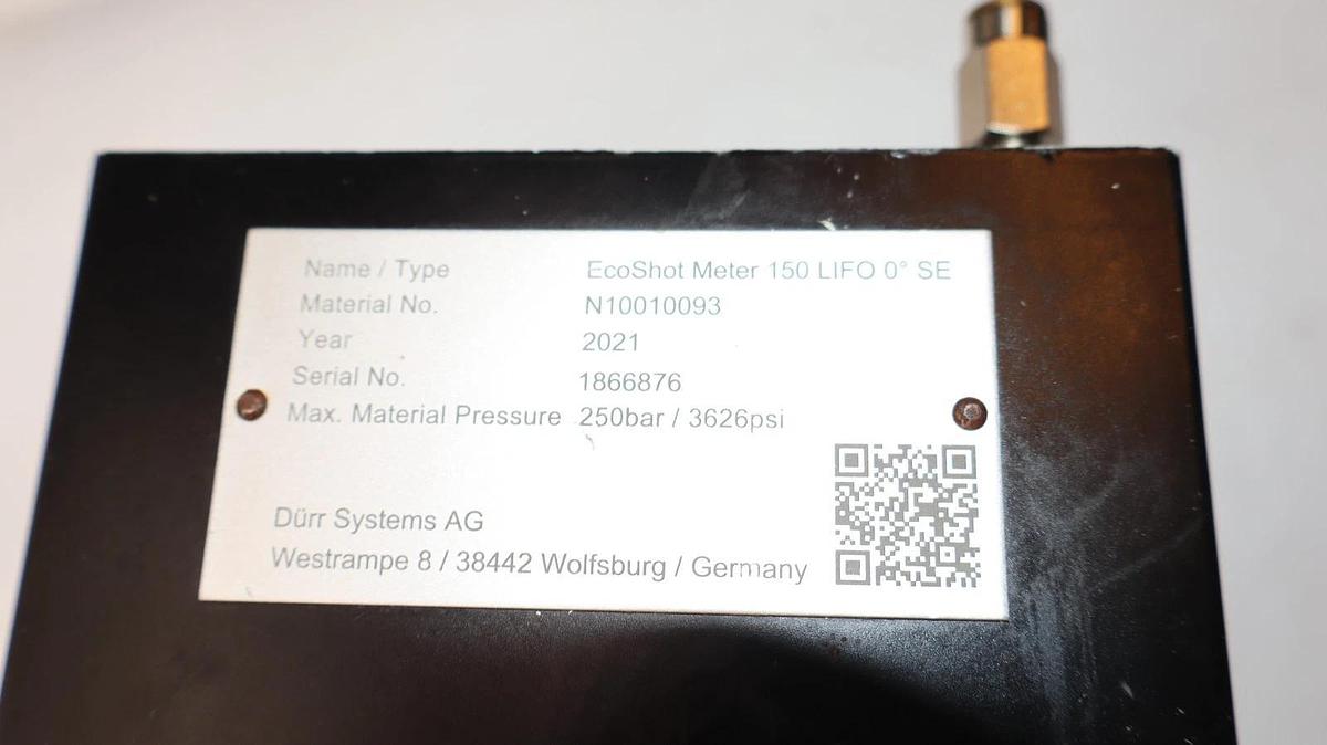 Durr EcoShot Meter Dosing Unit EcoShot 150 LIFO 0° SE N10010093 (New, take out)