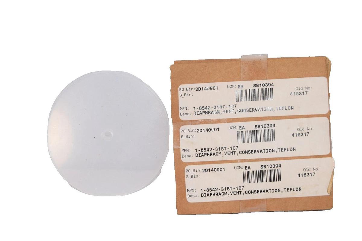 1-8542-318T-107 3.5" Diaphragm , vent , Conservation , Teflon  (New - Lot of 5)