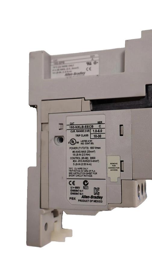 Used ALLEN BRADLEY 193-NXLB-EECB , 193NXLBEEDB Series C Overload Relay 1.0-5.0A