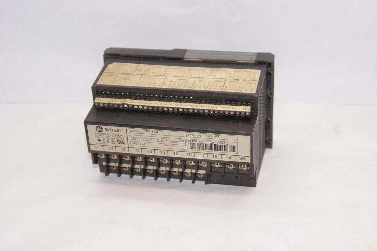 Used GE PQM-T20  POWER QUALITY METER 90-300VDC (PARTS ONLY)