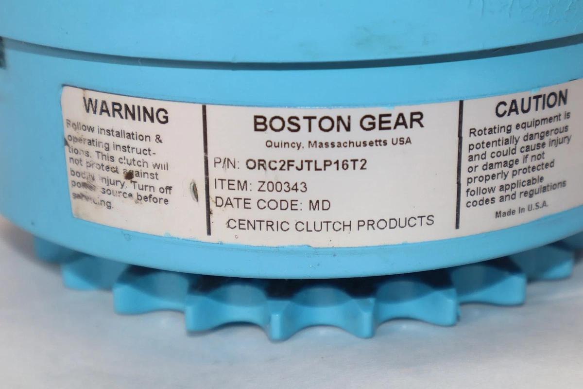 Refurbished Boston Gear Centric Clutch ORC2FJTLP16T2 Mechanical overload Release USA