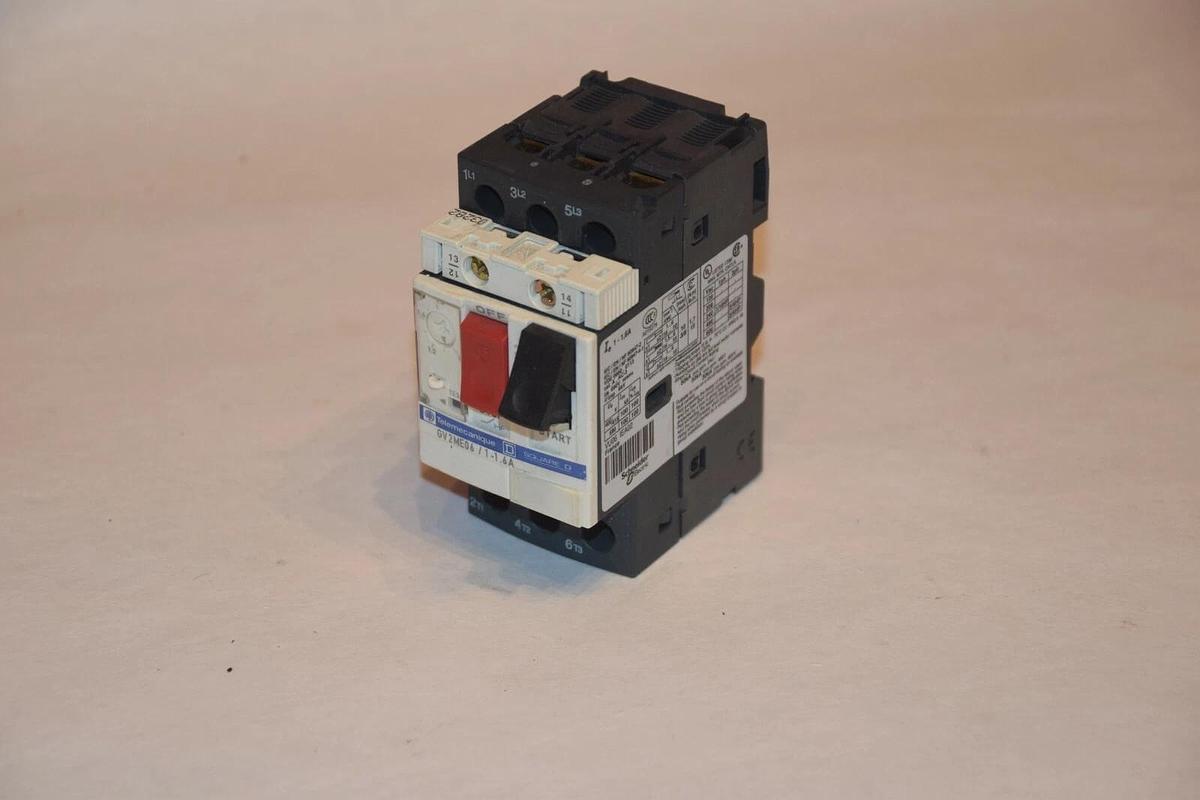 Used TELEMECANIQUE / SQUARE / SCHNEIDER ELECTRIC GV2ME06/1-1.6A CIRCUIT BREAKER