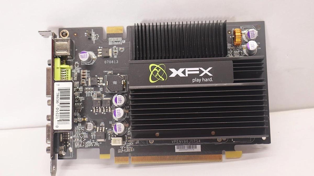 Used NVIDIA XFX GF8500GT 500M 512MB DDR2 VGA DVI GPU PCIe x16 SLI compatible