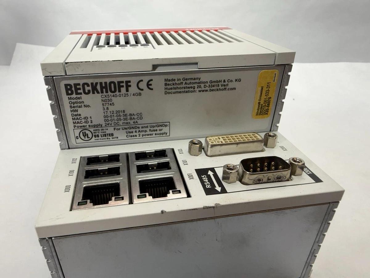 Used Beckhoff CX5140-0125/4GB PLC Controller CX5140-0125/ 4GB EL1809 EL2809 EL1904