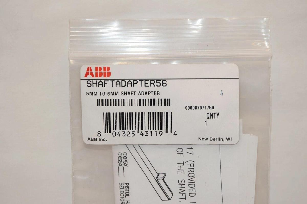 (NEW) ABB ADAPTER56 5mm to 6mm Shaft Adapter Accessory