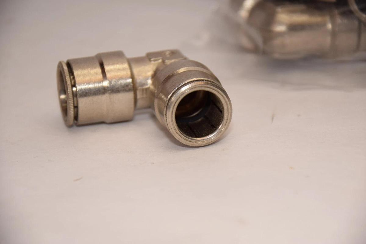 (NEW - Lot of 14) Stainless Push-to-Connect 1/2" 90 Degree Elbow Fitting