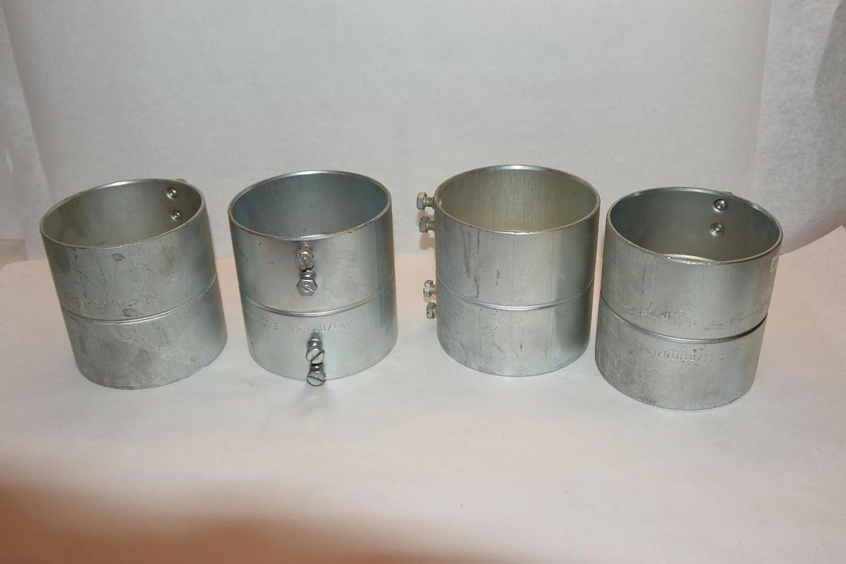 Used (LOT OF 4) EMT RIGID IMC 4" COUPLING SET SCREW