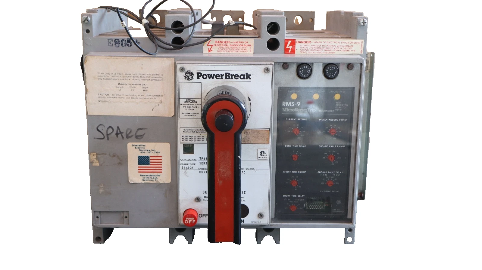 Refurbished GE General Electric Power Break Breaker 400A Amp TP84SSZE1 TS20LSIGT2Z2 GF