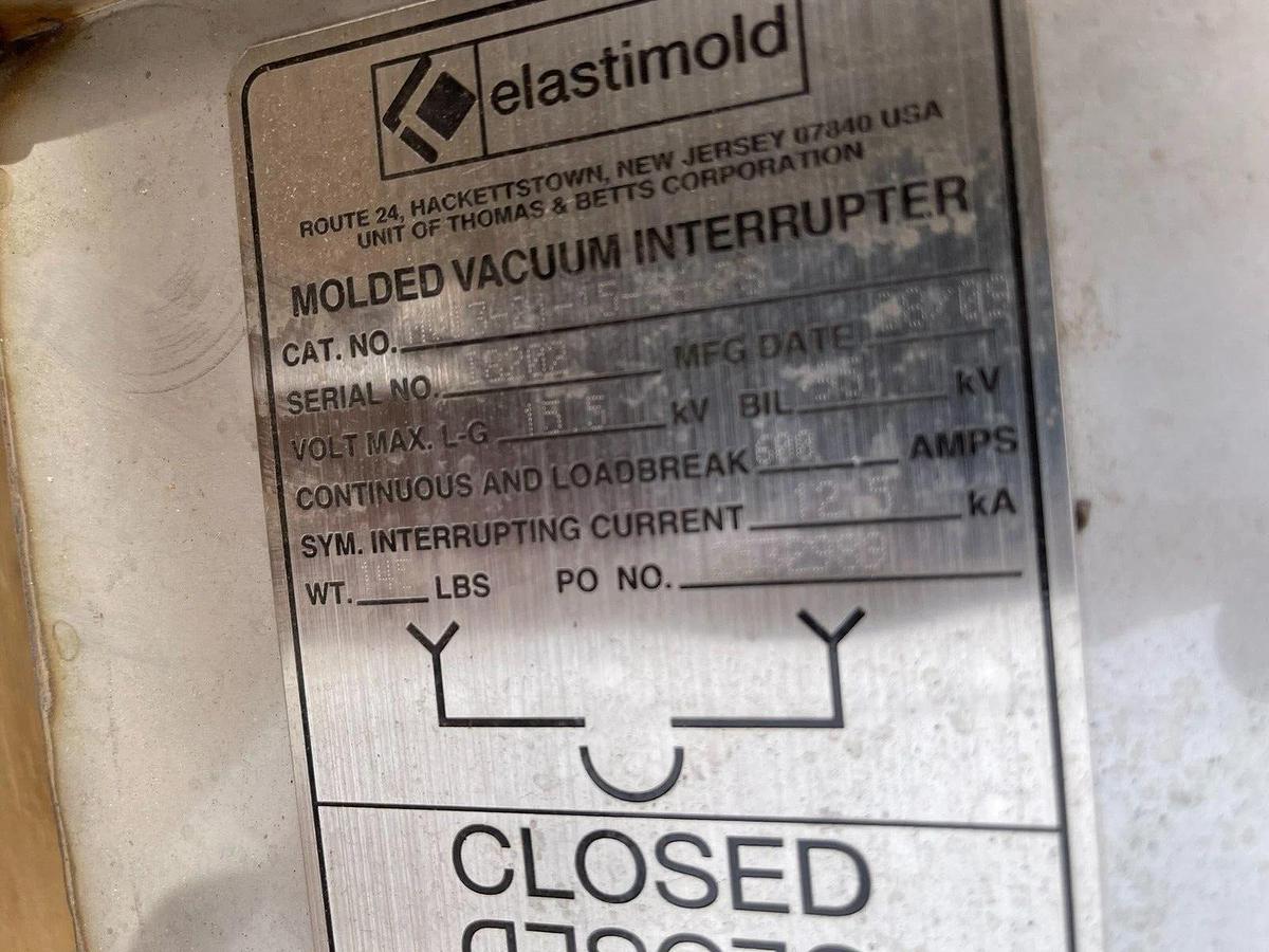 Elastimold Molded Vacuum Switch MVI3-21-15-66-PS MVI3211566PS 600A 15.5kv NEW