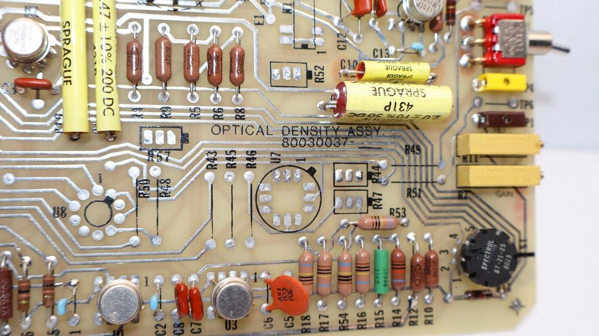 Used Lear Siegler 80030037 Rev D Optical Density Assembly PC Board Assembly