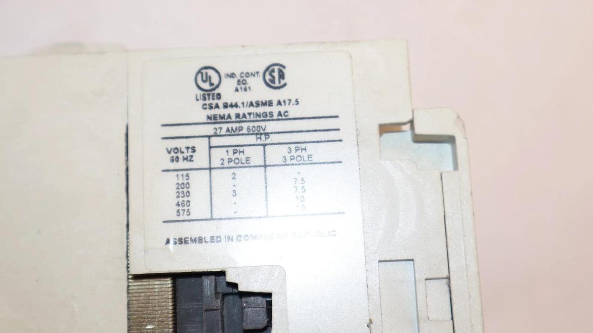 Used Eaton Starter AN16DN0 Size Sz 1 27A 27 Amp 575V Coil:120V