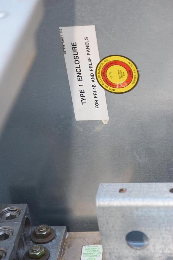 Used Cutler-Hammer 800A Panelboard Pow-R-Line PRL4b 480/277v 800 Amp 3ph 4w Typ 1