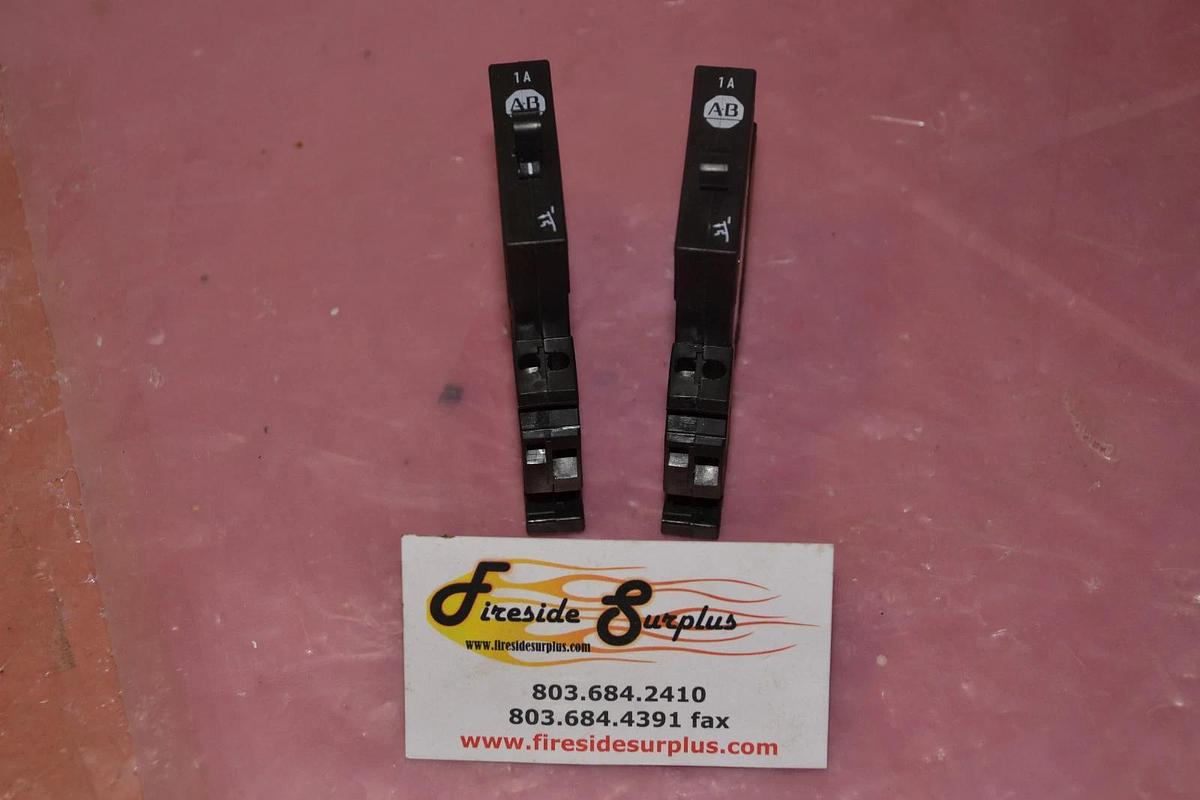 Used (LOT OF 2) ALLEN BRADLEY CIRCUIT BREAKER 1492-GS1G010 SER. A 1 A 1A AMP