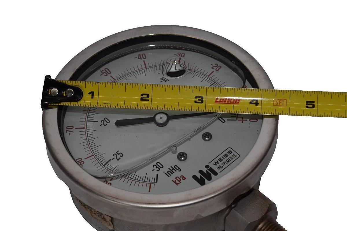 Weiss Instruments' 0-neg 100kpa 0-Neg 3 inHg 1/4" Npt Vacuum Gauge (New)