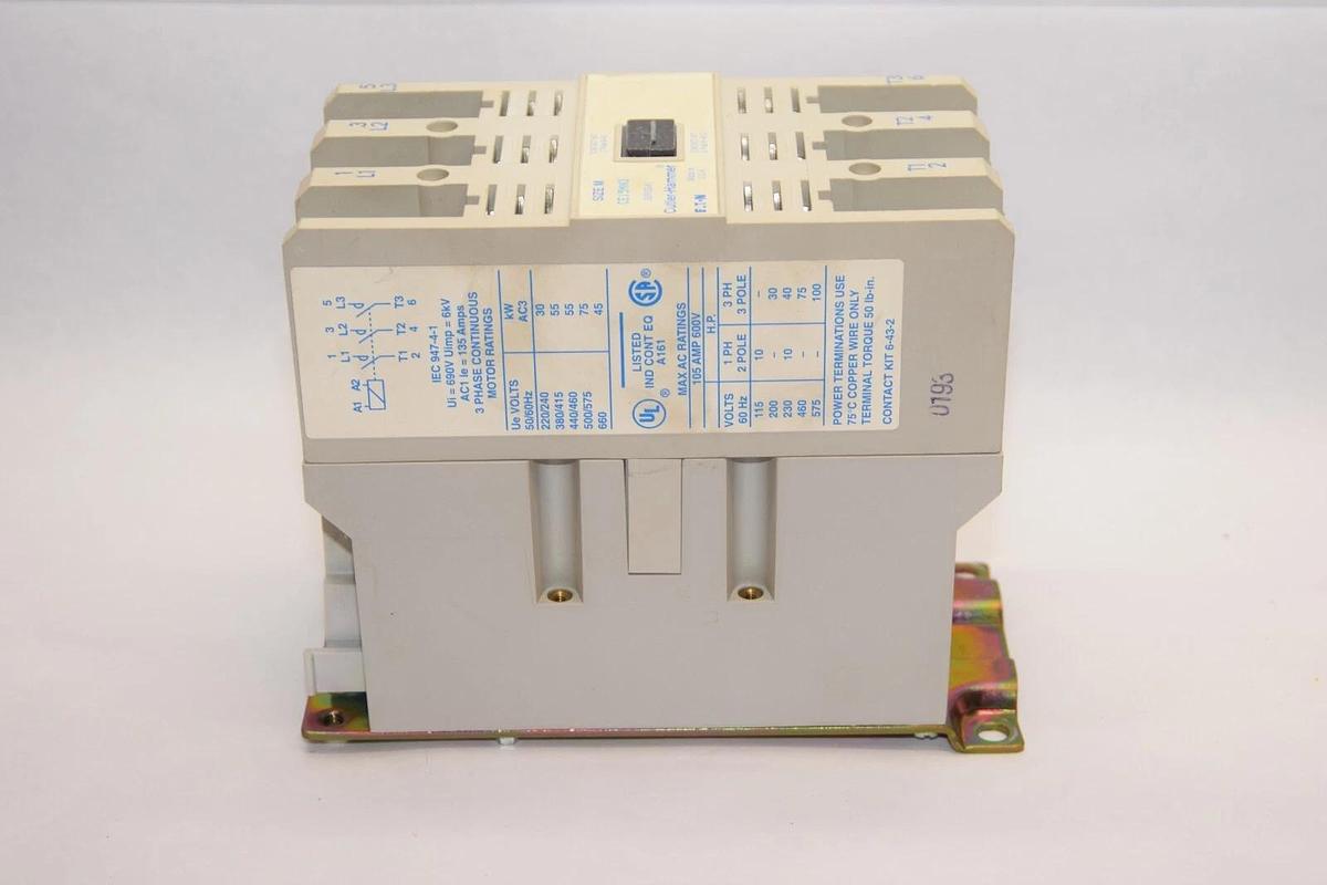 Used CUTLER HAMMER CE15MN3 Size M Series A1 110/120V Coil Contactor
