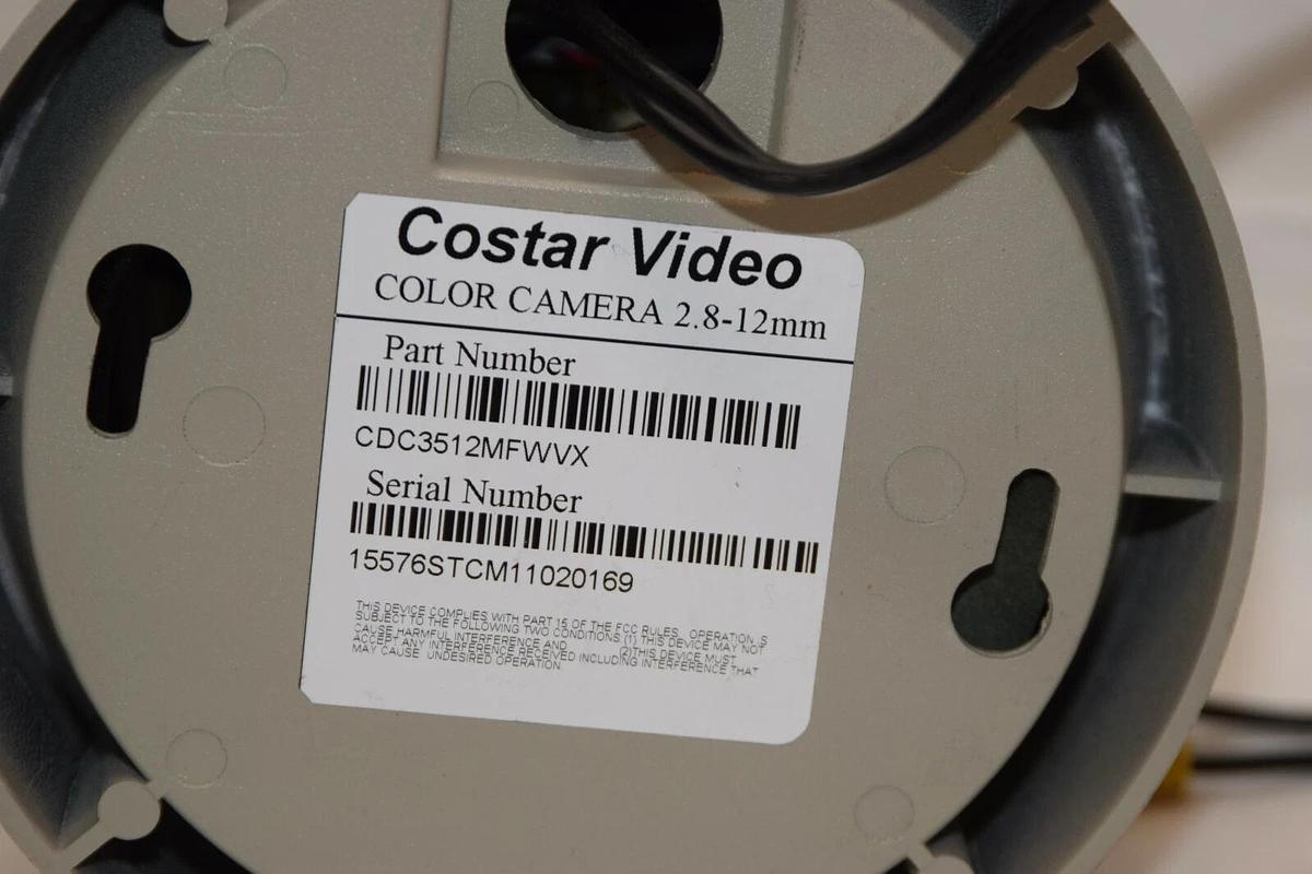 Used COSTAR CDC3512MFWVX 2.8-12mm Color Dome Security Camera