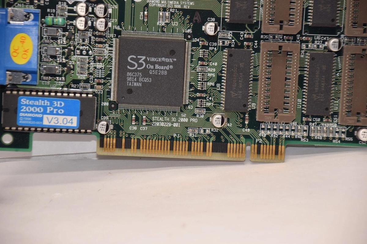 Used DIAMOND STEALTH 3D 2000 Pro 22030229-001 , 23030229-201 2MB Video Board Card