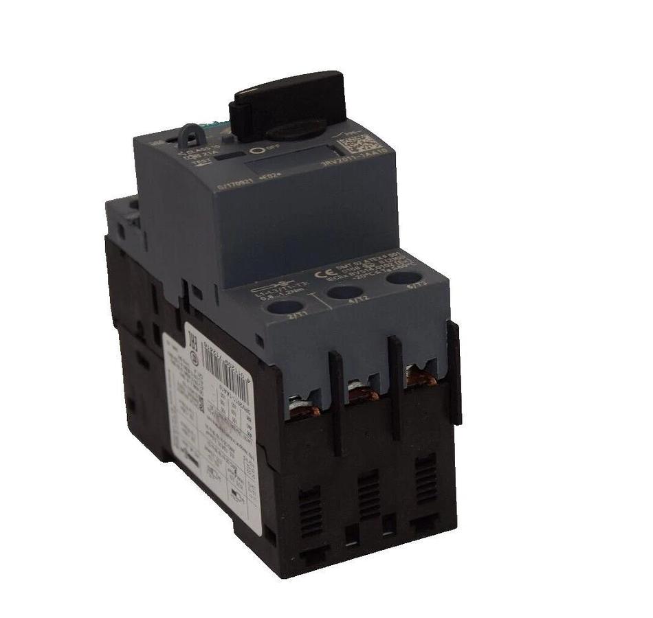 Used SIEMENS 3RV2011-1AA10 3RV20111AA10 1.1-1.6A Circuit Breaker *Missing Cover*