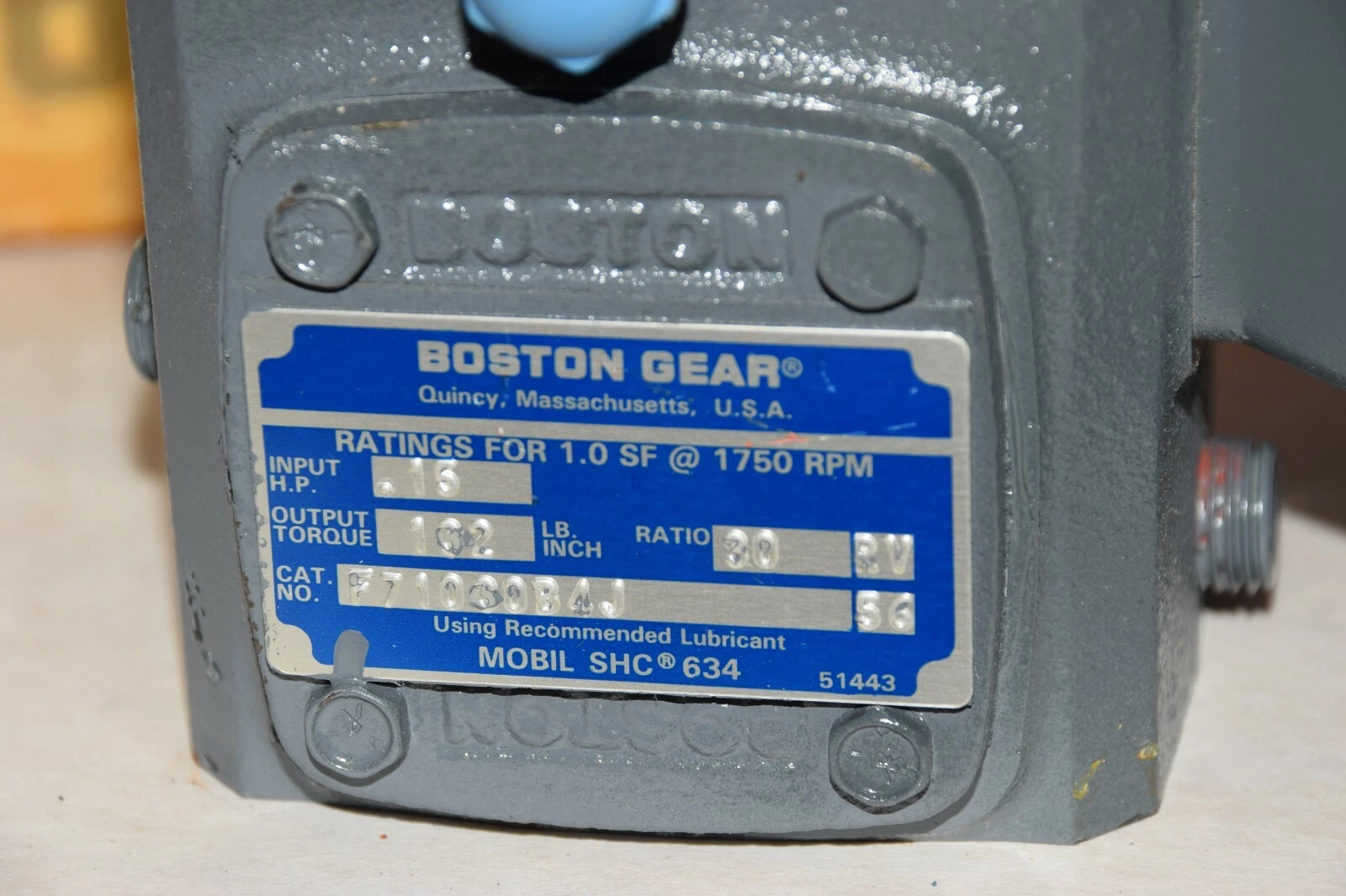 NEW BOSTON GEAR F710-30-B4-J F710-30-B4-J 30:1 .15HP RATIO GEAR SPEED REDUCER