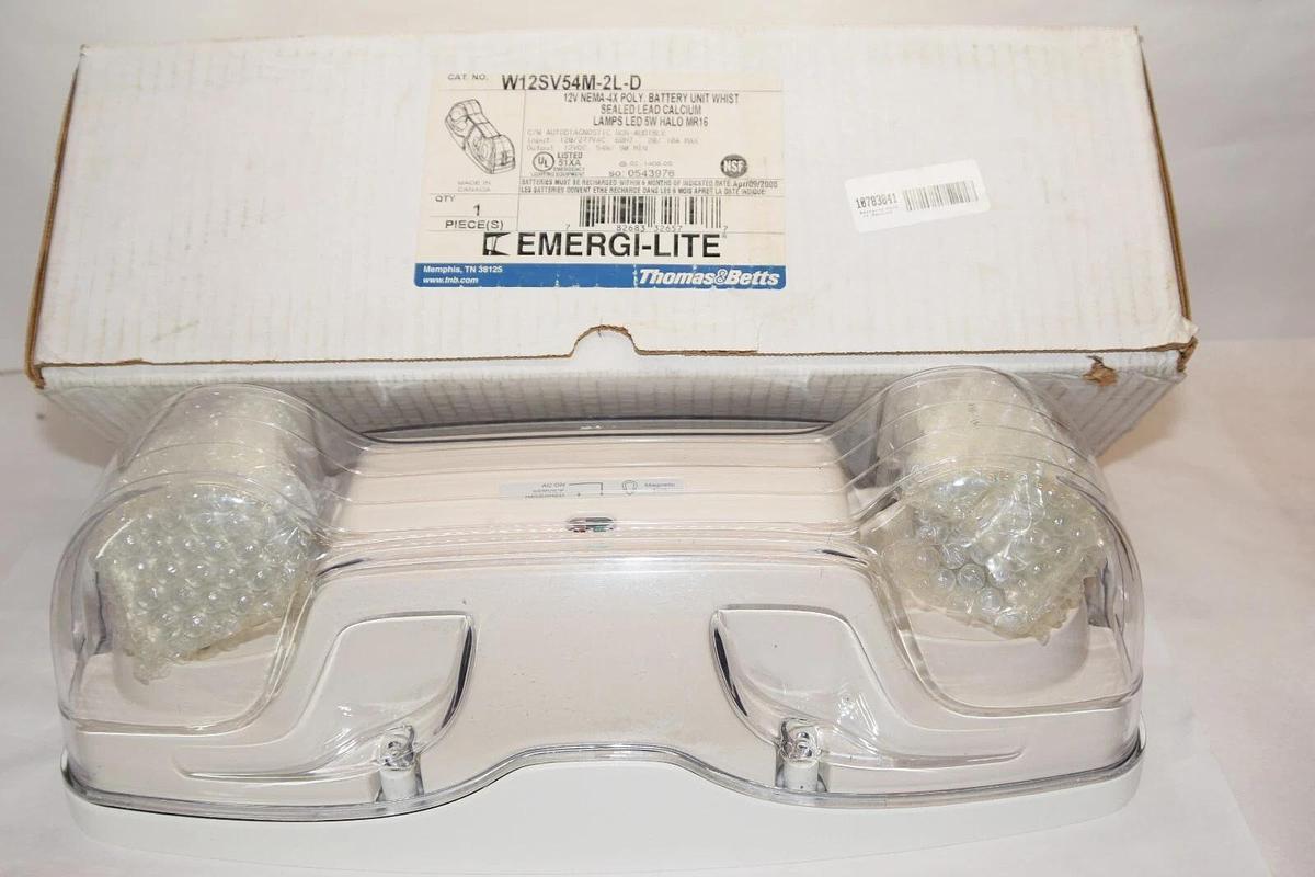 (NEW) THOMAS & BETTS W12SV54M-2L-D 12V Lamps Led W Halo MR16 Emergi-Lite