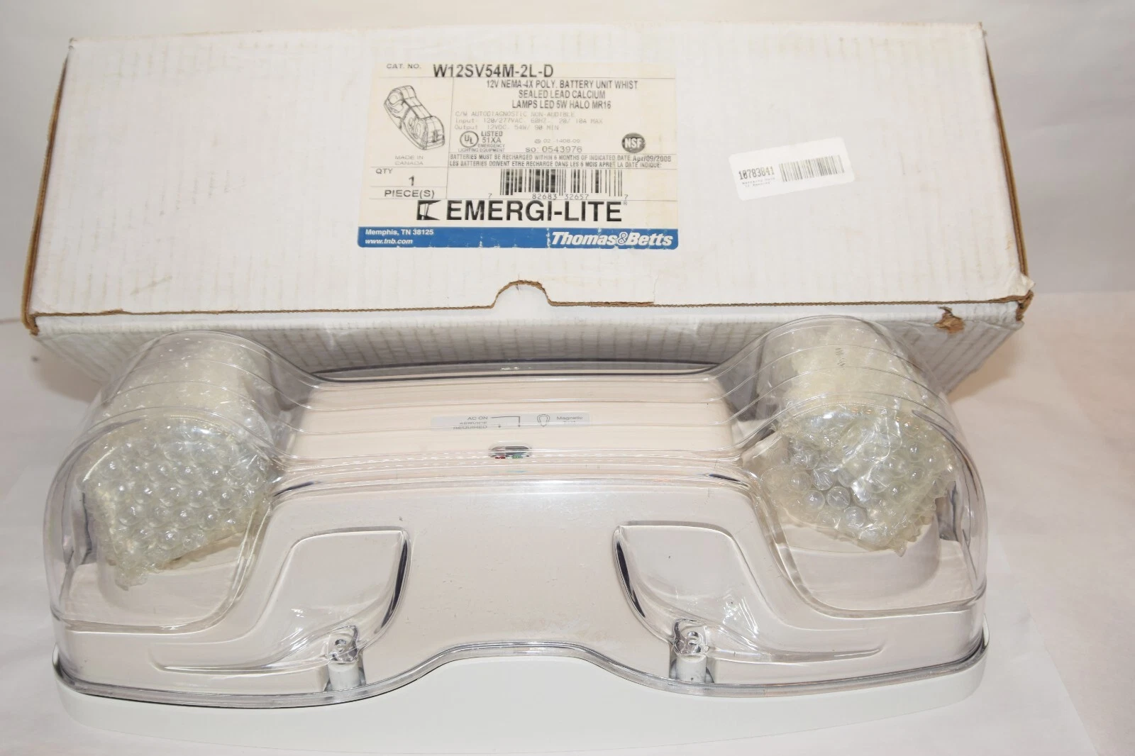 (NEW) THOMAS & BETTS W12SV54M-2L-D 12V Lamps Led W Halo MR16 Emergi-Lite