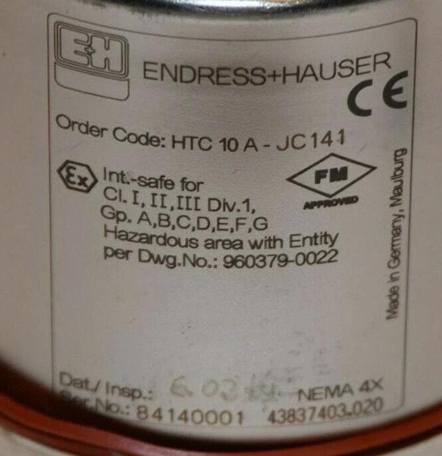 Used Endress+Hauser Level Switch HTC10A-JC141 HTC 10A JC141, HTC10A  JC141 Endress
