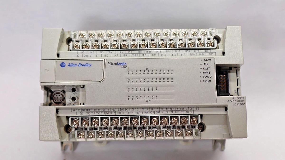Used Allen Bradley Micrologix 1200 Programmable Controller 1762-L40AWAR Ser. C Rev. G