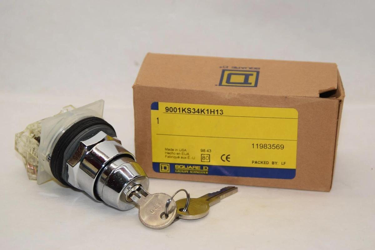 (NEW) SQUARE D 9001KS34K1H13 Key Operated Selector Switch