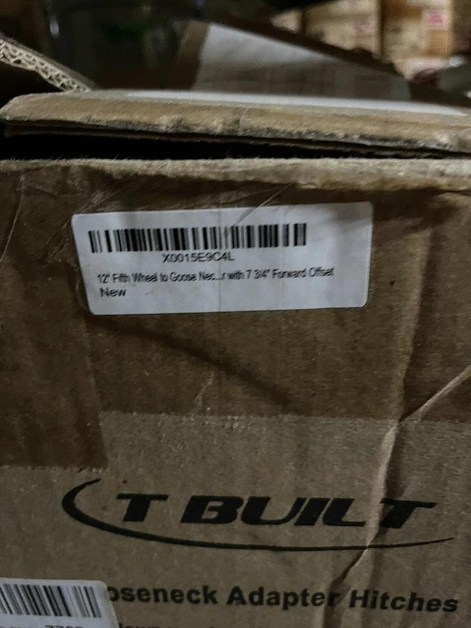 T Built 12" 5th Fifth Wheel to Goose Neck Adapter with 7 3/4" Forward Offset NEW
