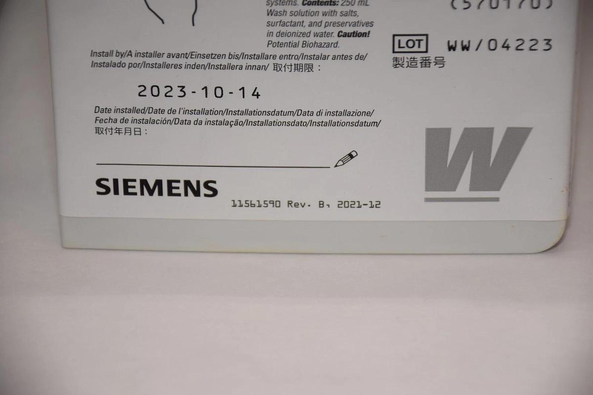 (NEW -Lot of 2) SIEMENS 11561590 Wash/Waste Cartridge For Rapidpoint 500 Systems