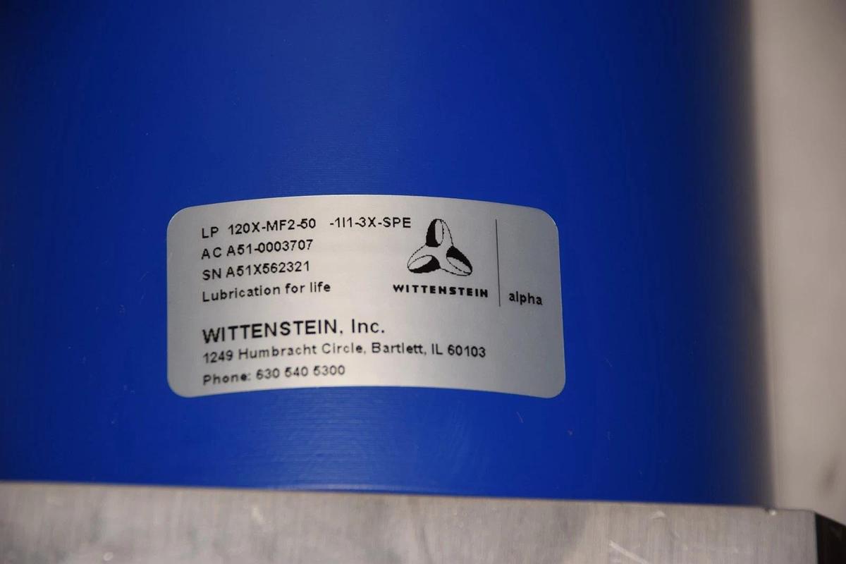 Used WITTENSTEIN LP120X-MF2-50-1I1-3X-SPE PLANETARY GEAR,