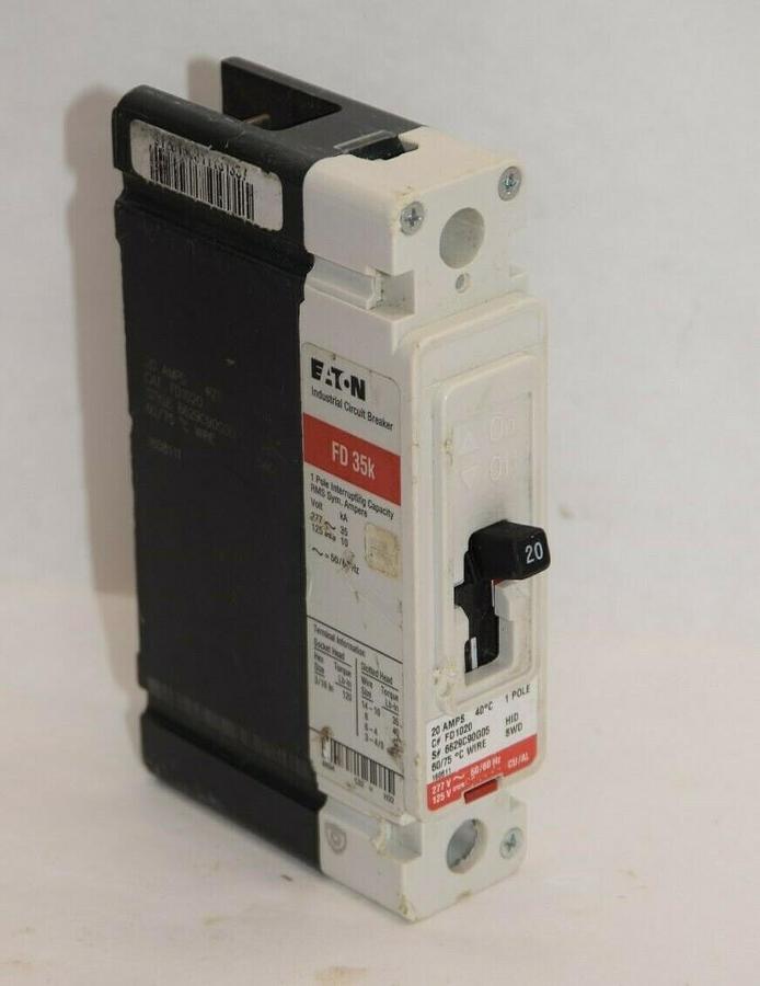 (NEW) EATON CUTLER HAMMER HFD1020 20A 20 Amp 20 A 1P 277V Circuit Breaker