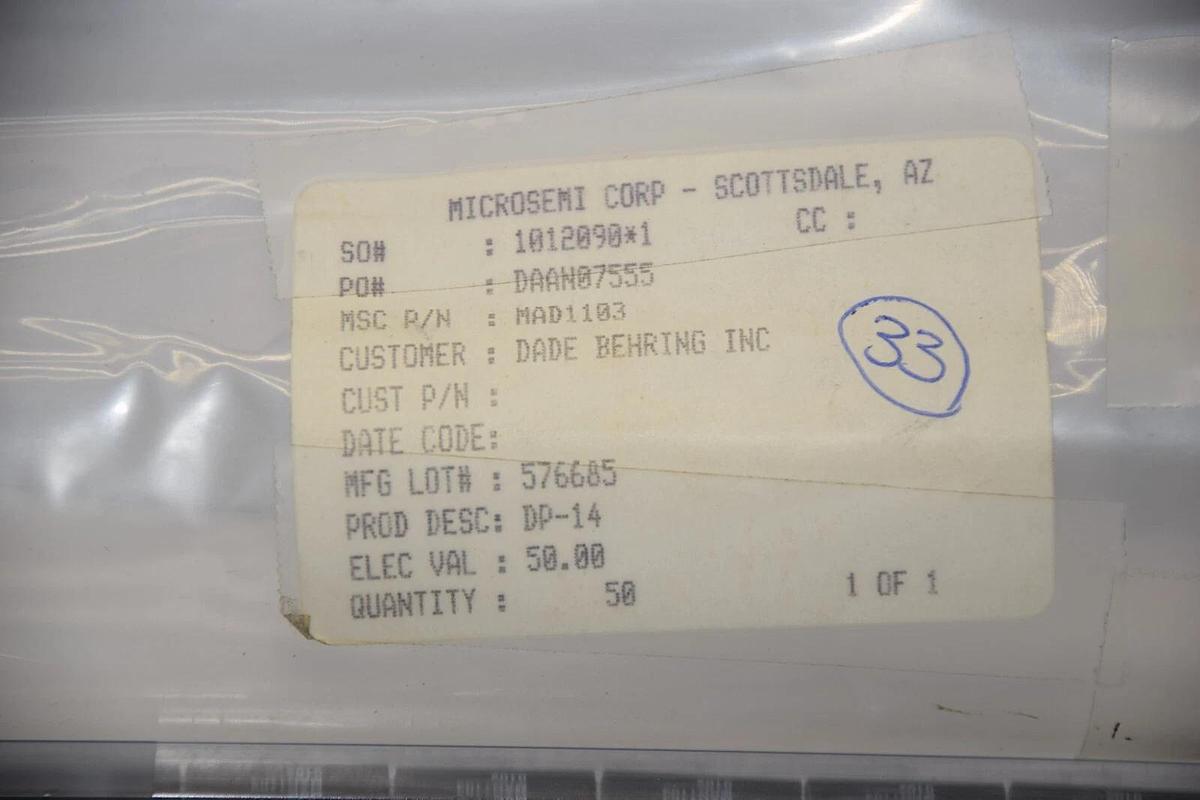 (NEW - Lot of 33) MICROSEMI CORP. / MSC MAD1103 DP-14 Diode