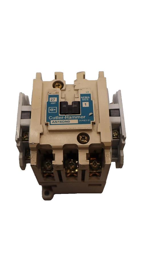 Cutler-Hammer Eaton Contactor AN16DN0 Size Sz 1 600V 27A 27 Amp 120v coil 3P
