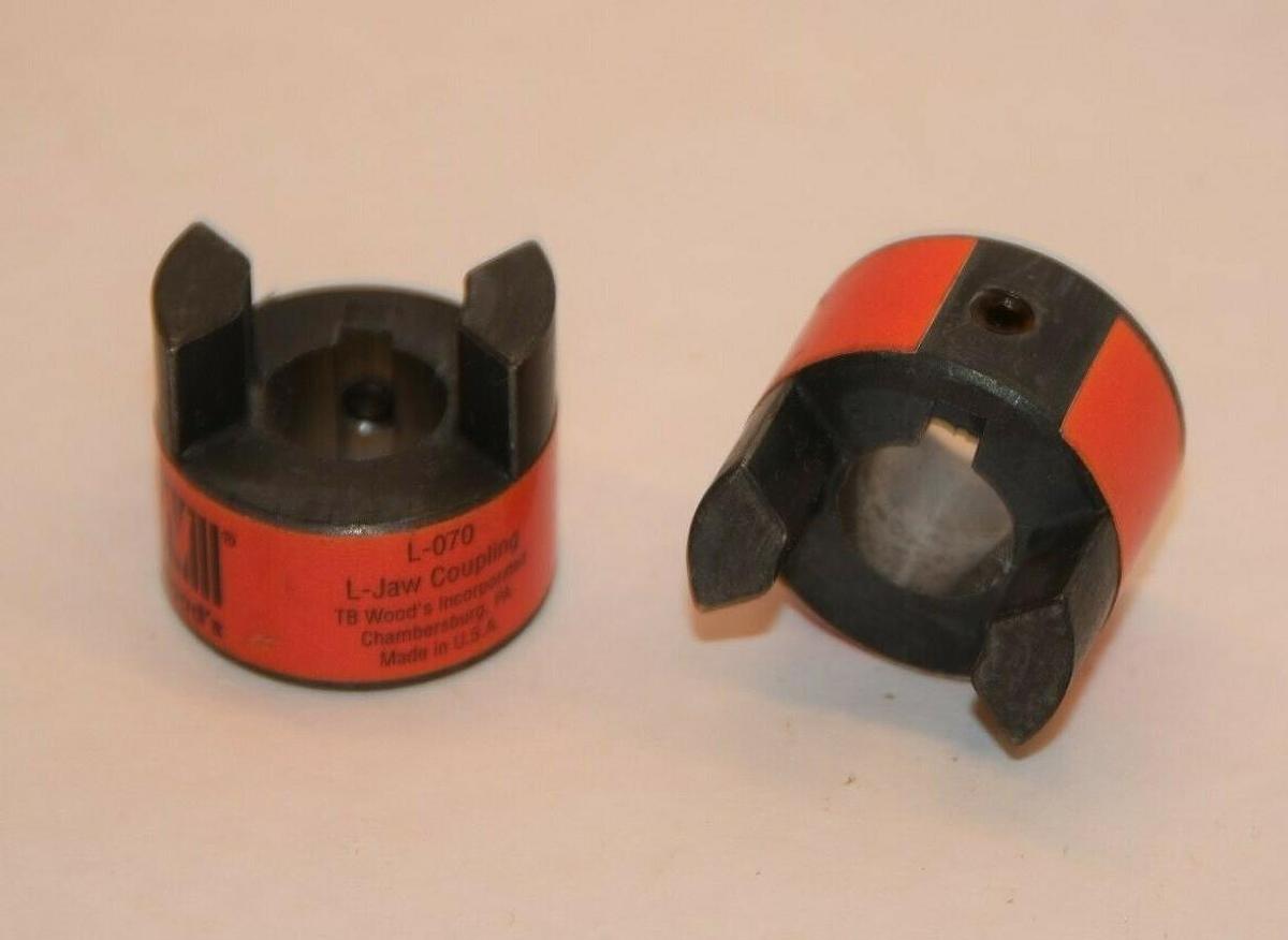 (NEW - Lot of 2) TB WOODS USA L-070 L07058 5/8" Bore L-Jaw Coupling