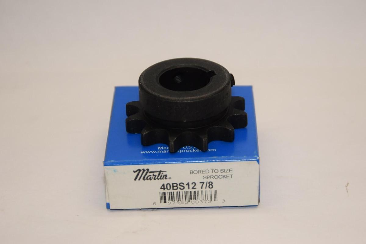 (NEW) MARTIN 40BS12 12 Teeth 7/8" Bore Sprocket