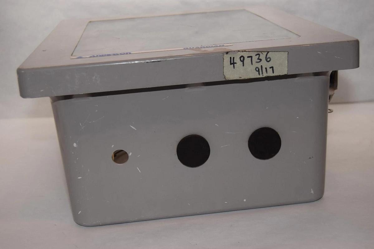 Used ANDERSON AM1206 AM1206SO19 12" x 10" x 6-3/4" OD Plastic PVC Control Enclosure