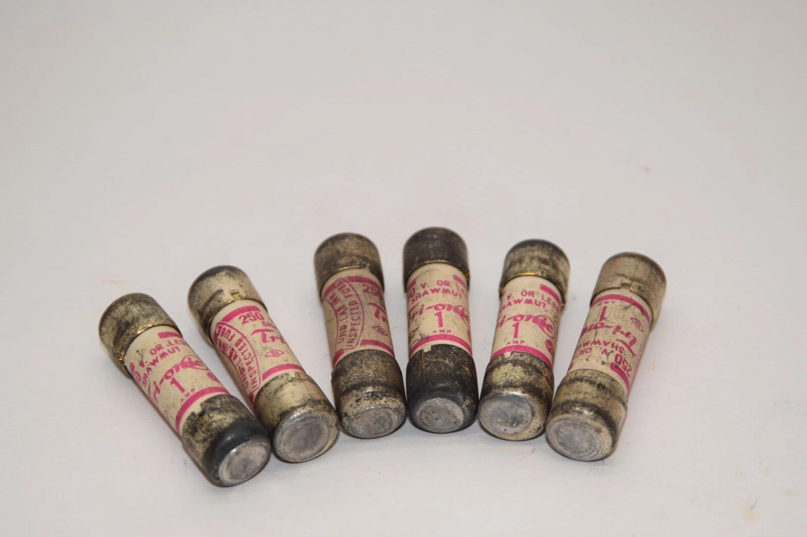 (NEW - Lot of 6) TRI-ONIC A-50 TR1 1A 1Amp 250V Fuse