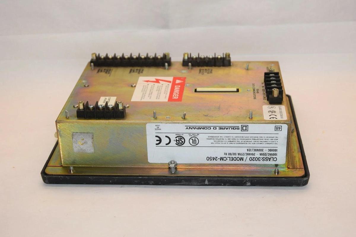 Used SQUARE D POWER LOGIC 3020/CM-2450 3020 CM-2450 100VAC/20VA CIRCUIT MONITOR
