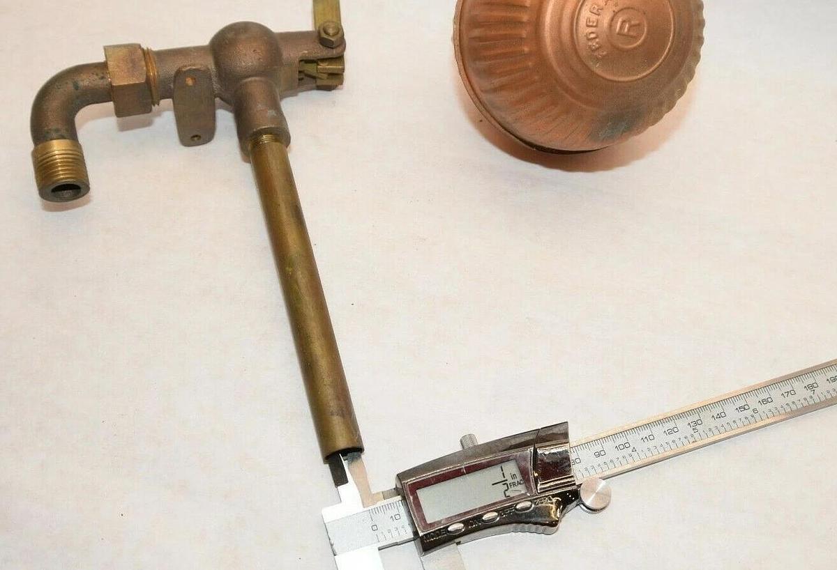 (New) FEDERAL 1/2" Brass Copper Float Ball Valve *Missing Rod for Float Ball*