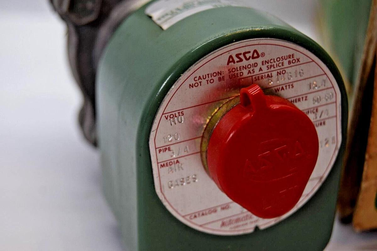 ASCO Solenoid Valve 821533 2NO 110/120v 3/4" 125psi (NEW)