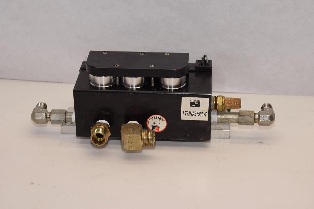 Used ROSS LT32NA27500W Leak Test Manifold With 1500-B9-8003 24Vdc Solenoid Valve