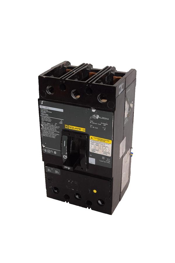 Used Square D 250A Circuit Breaker 0W6129A KH 250 Amp 3 Pole