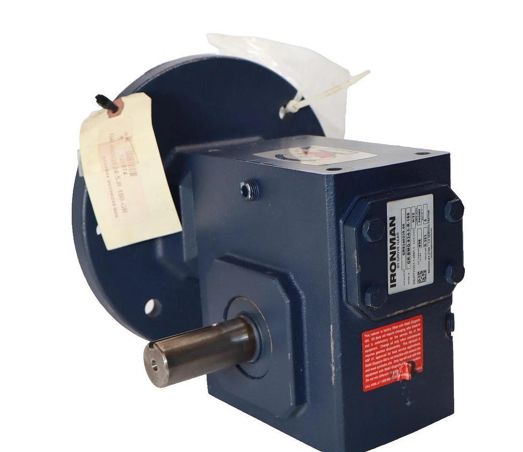 IronMan Grove Gear Box Gearbox Worm Speed Reducer GR-BMQ-824-5-R-180 5:1 NOS