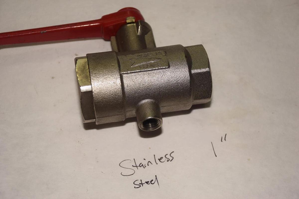 LEGRIS STAINLESS STEEL ONE WAY FLOW BALL VALVE 1" NPT NEW