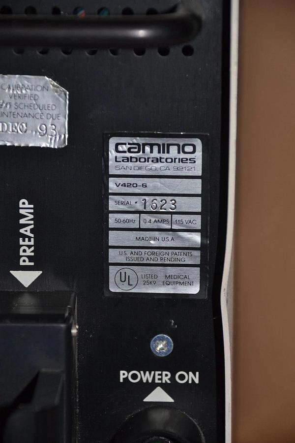 Used CAMINO LABORATORIES DIRECT PRESSURE MONITOR V420-6 V420 6 V4206 0.4 A 115 VAC