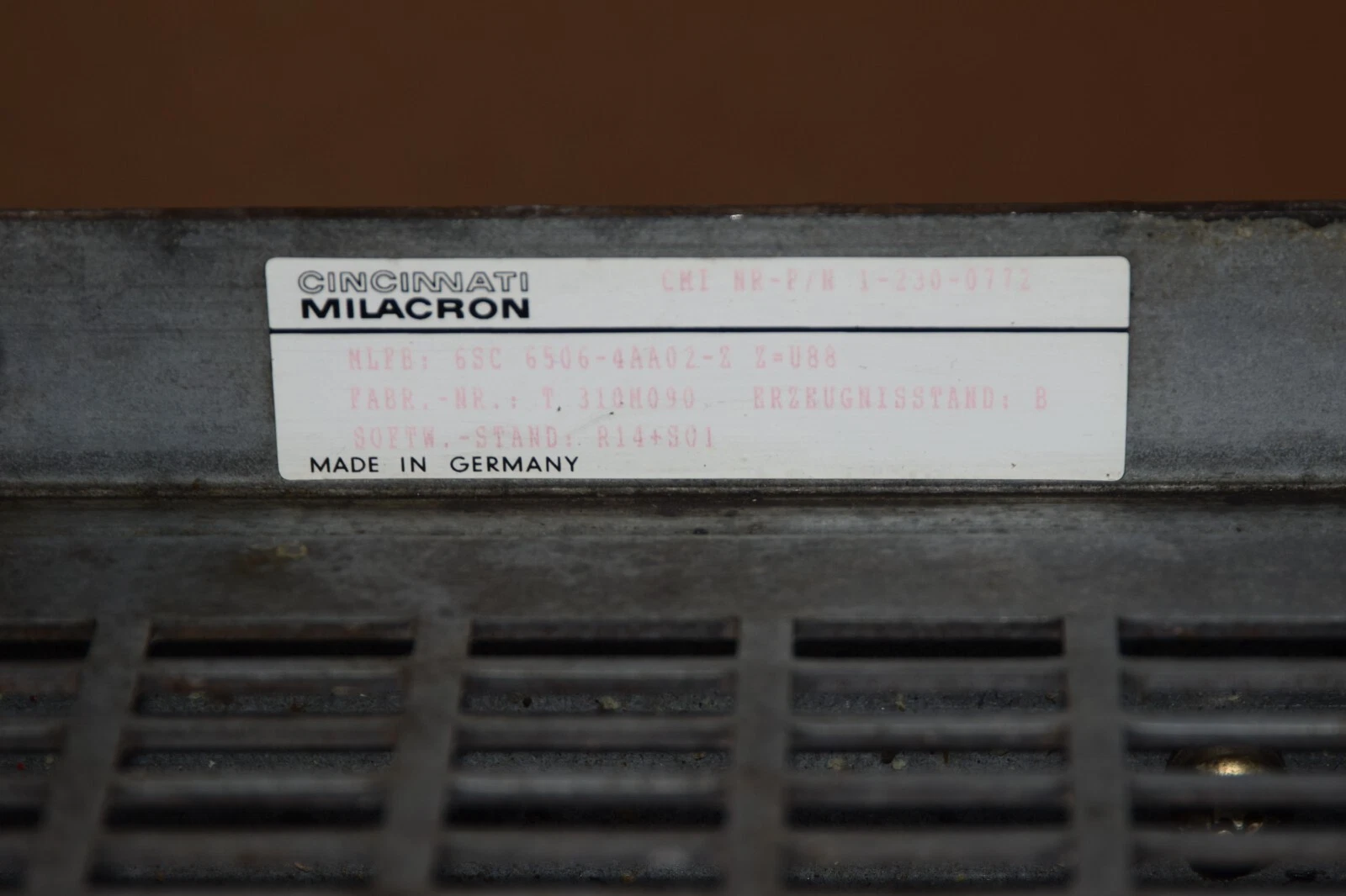 Used Siemens Cincinnati 6SC 6506-4AA02-Z 1-230-0772 6SC6506-4AA02-U88 6SC6506-4AA02