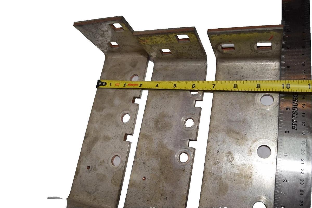 Used Industrial Buss Bar 8-1/2" x 3" x 1/8" Copper (Lot of 3 - Assorted Sizes)