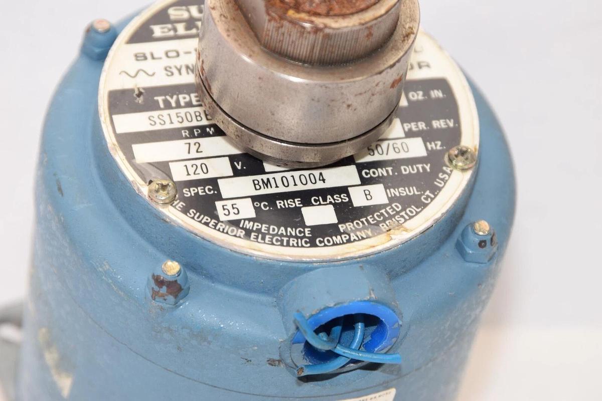 Used SUPERIOR ELECTRIC SLO-SYN SS150BE 72 RPM 120V 120 V BM101004